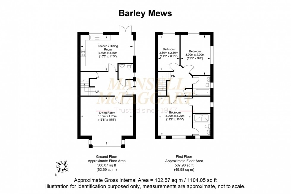 Floorplan for Barley Mews, Rudgwick, RH12