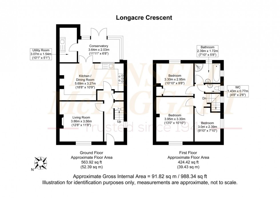 Floorplan for Longacre Crescent, Cuckfield, RH17