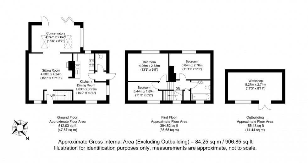 Floorplan for Downsview Cottages, Cooksbridge, BN8