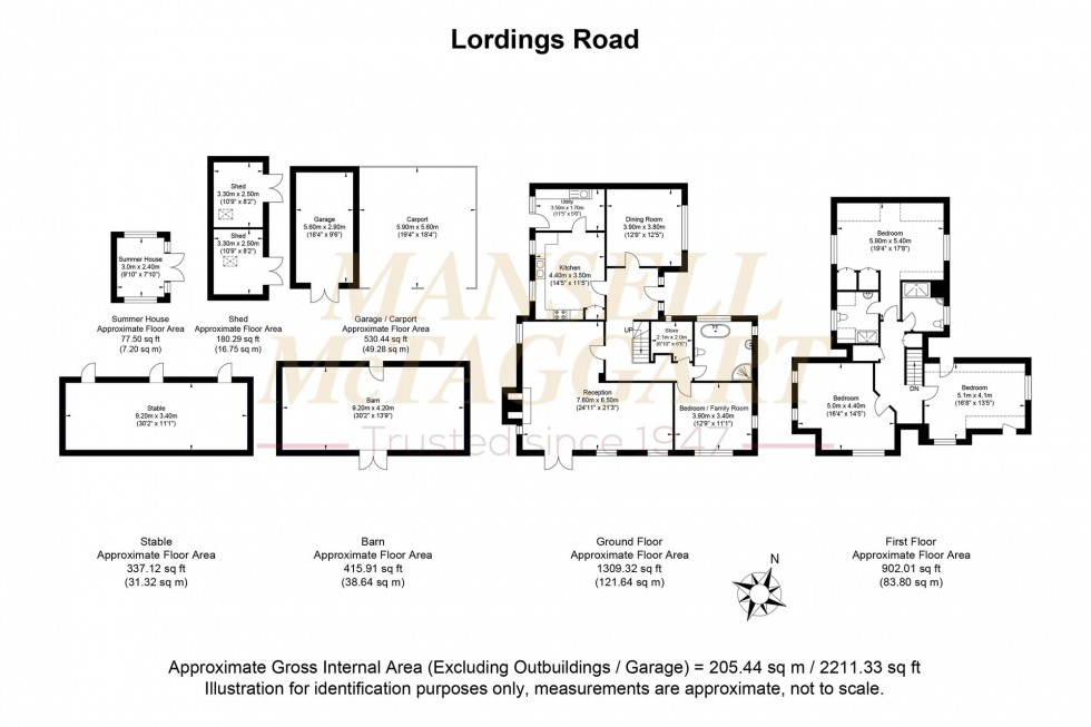 Floorplan for Lordings Road, Billingshurst, RH14