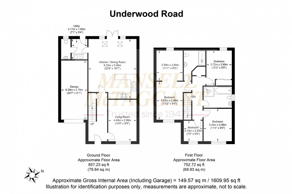 Floorplan for Underwood Road, Billingshurst, RH14