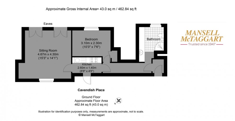 Floorplan for Cavendish Place, Brighton, BN1