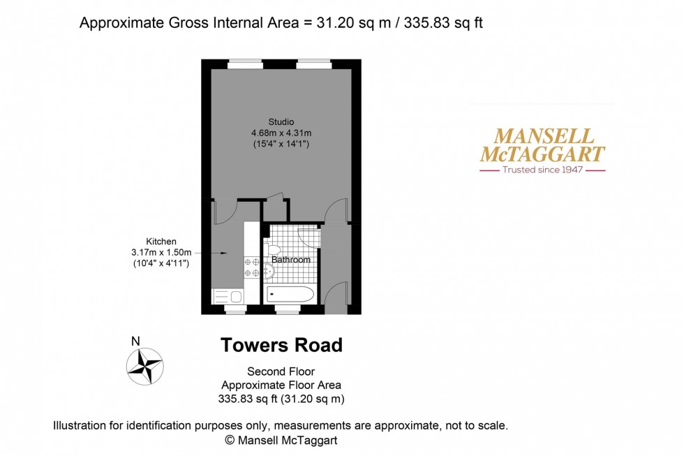 Floorplan for Towers Road, Upper Beeding, BN44