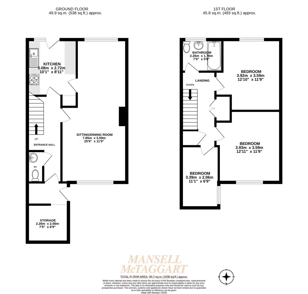 Floorplan for Thetford Walk, Crawley, RH11