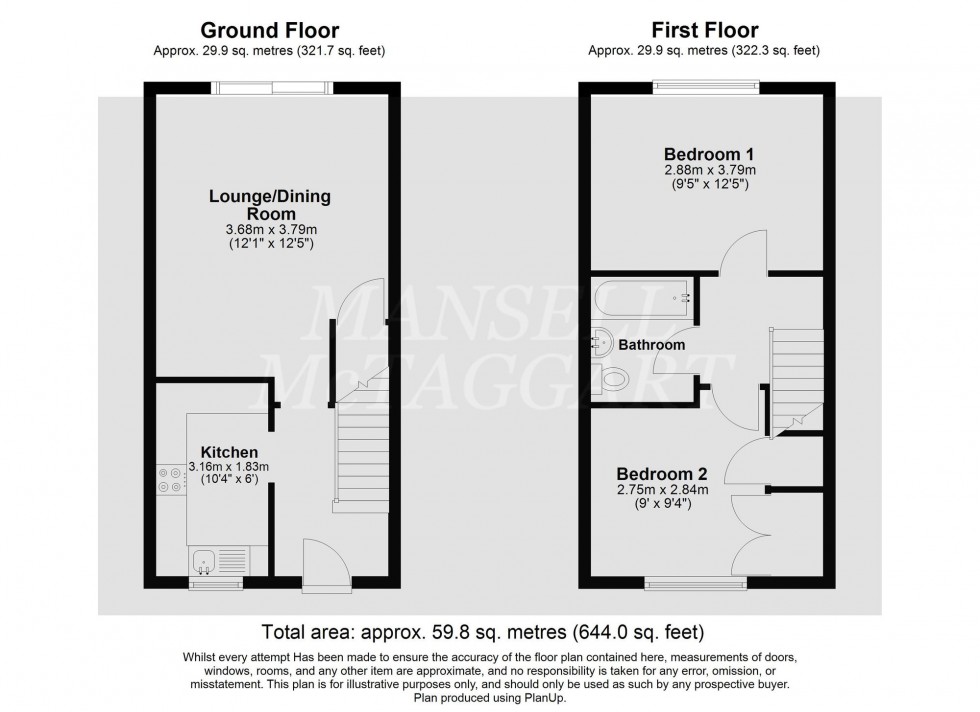 Floorplan for Chestnut Place, Cowden, TN8