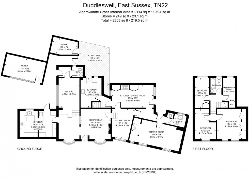 Floorplan for Duddleswell, Uckfield, TN22
