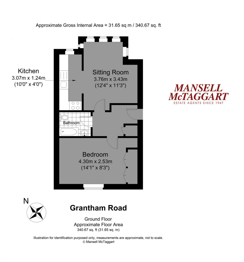 Floorplan for Grantham Road, Brighton, BN1