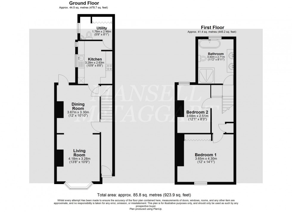 Floorplan for Green Hedges Avenue, East Grinstead, RH19