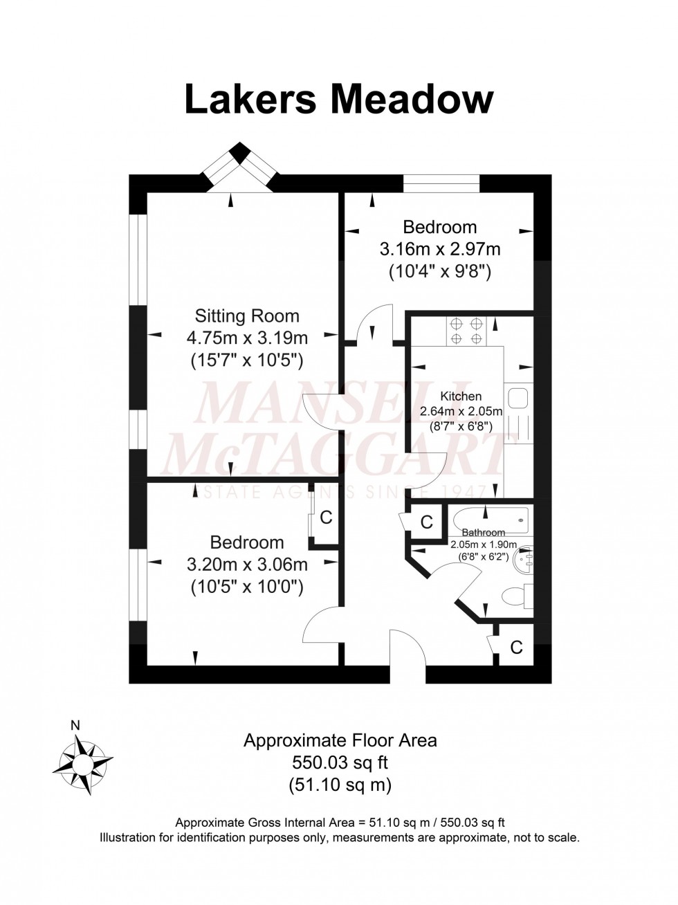 Floorplan for Lakers Meadow, Billingshurst, RH14