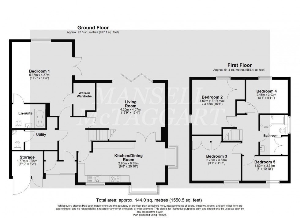 Floorplan for Stuart Way, East Grinstead, RH19