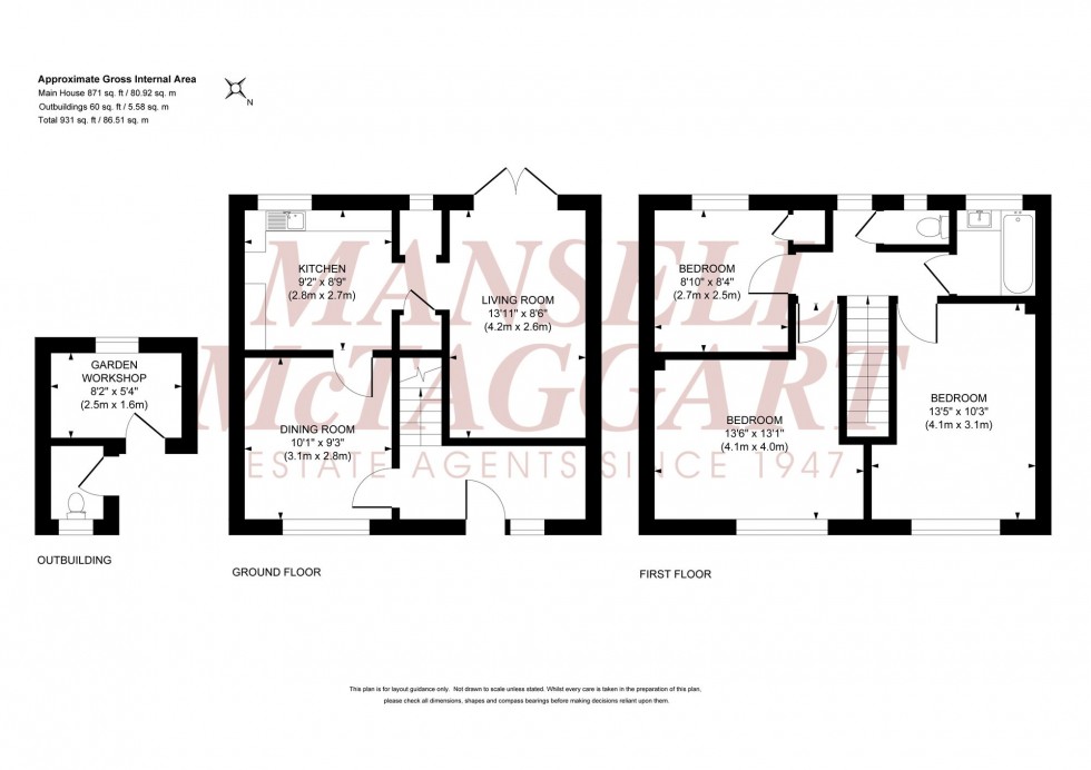 Floorplan for West Park Crescent, Burgess Hill, RH15