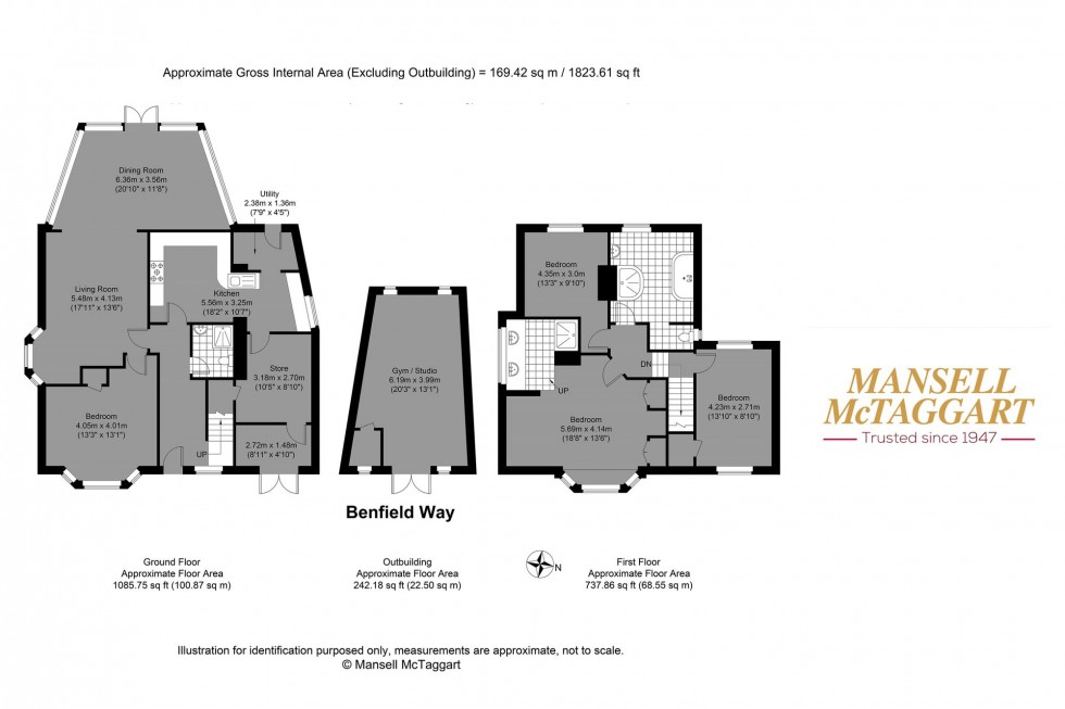 Floorplan for Benfield Way, Portslade, BN41