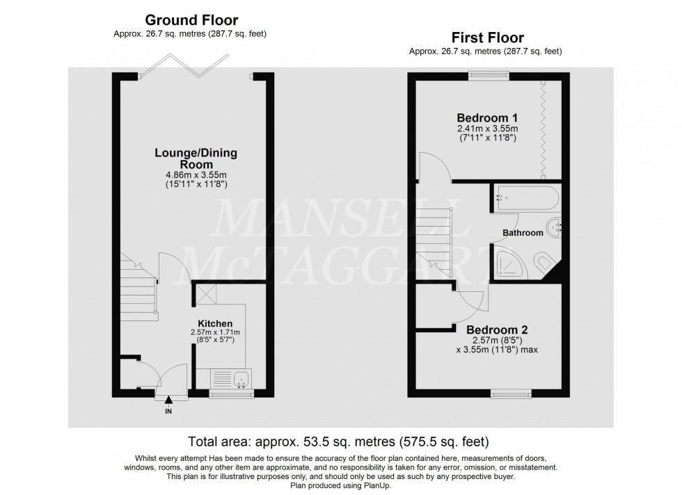 Floorplan for Estcots Drive, East Grinstead, RH19