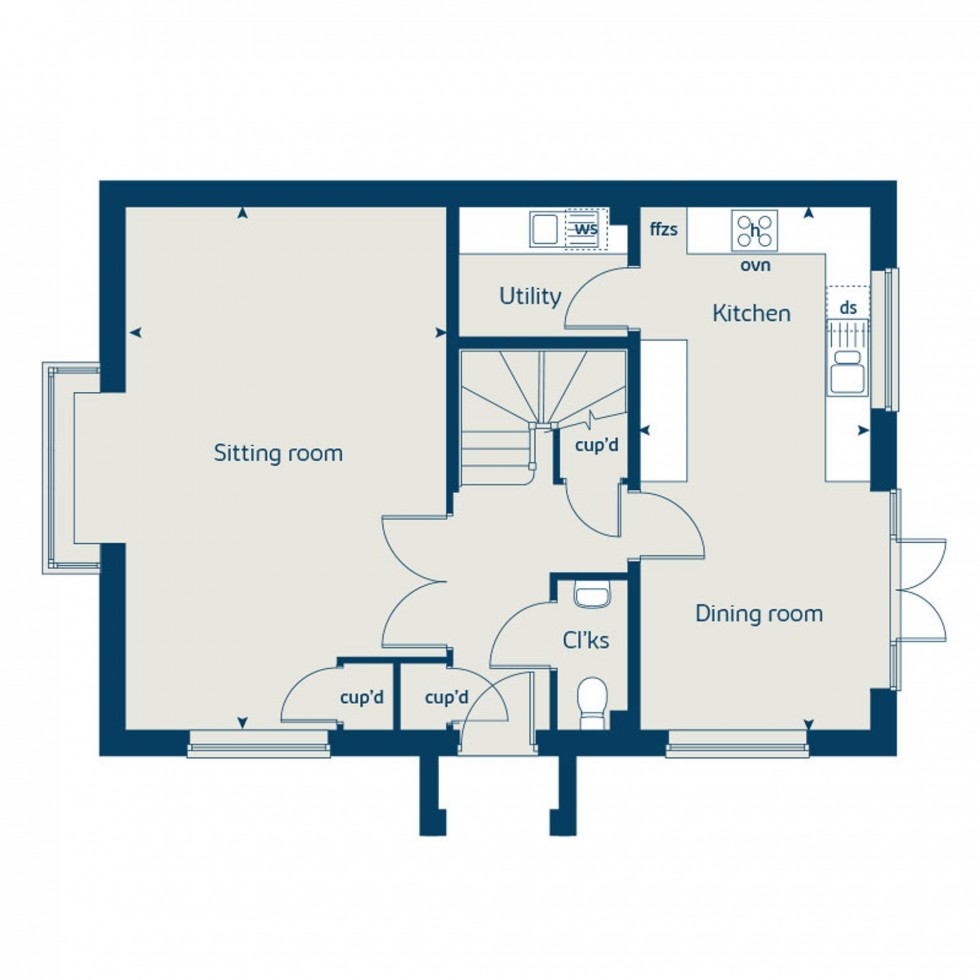 Floorplan for Ash Way, Orchard Park, RH14