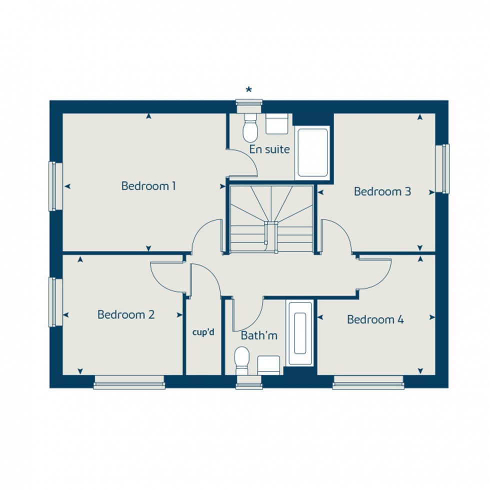 Floorplan for Ash Way, Orchard Park, RH14