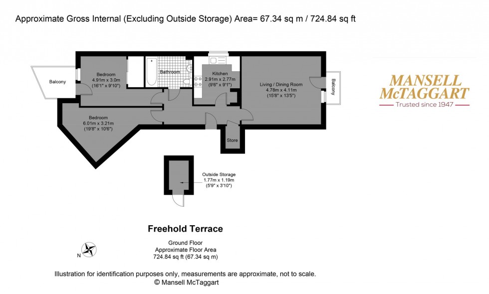 Floorplan for Freehold Terrace, Brighton, BN2