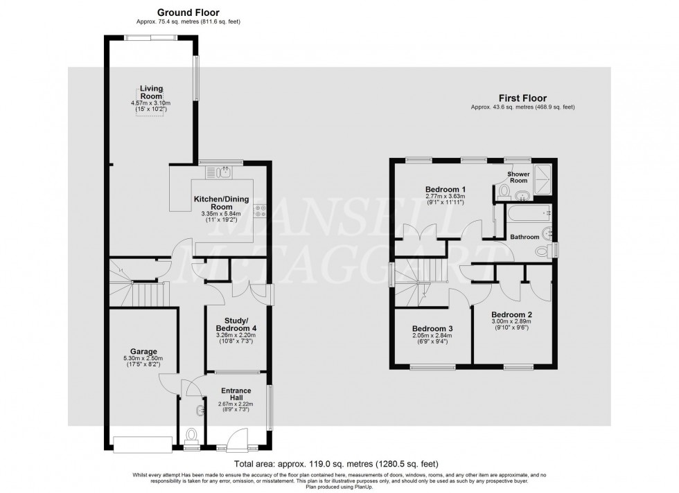 Floorplan for Grattons Drive, Crawley, RH10
