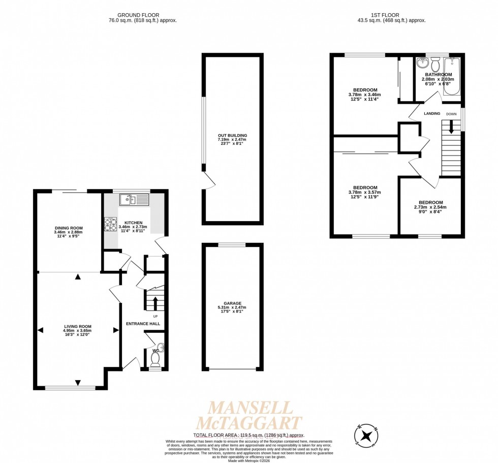 Floorplan for Sarel Way, Horley, RH6