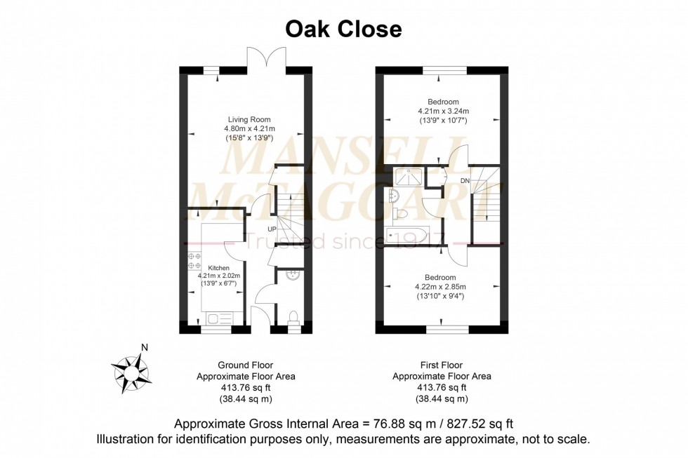 Floorplan for Oak Close, Copthorne, RH10
