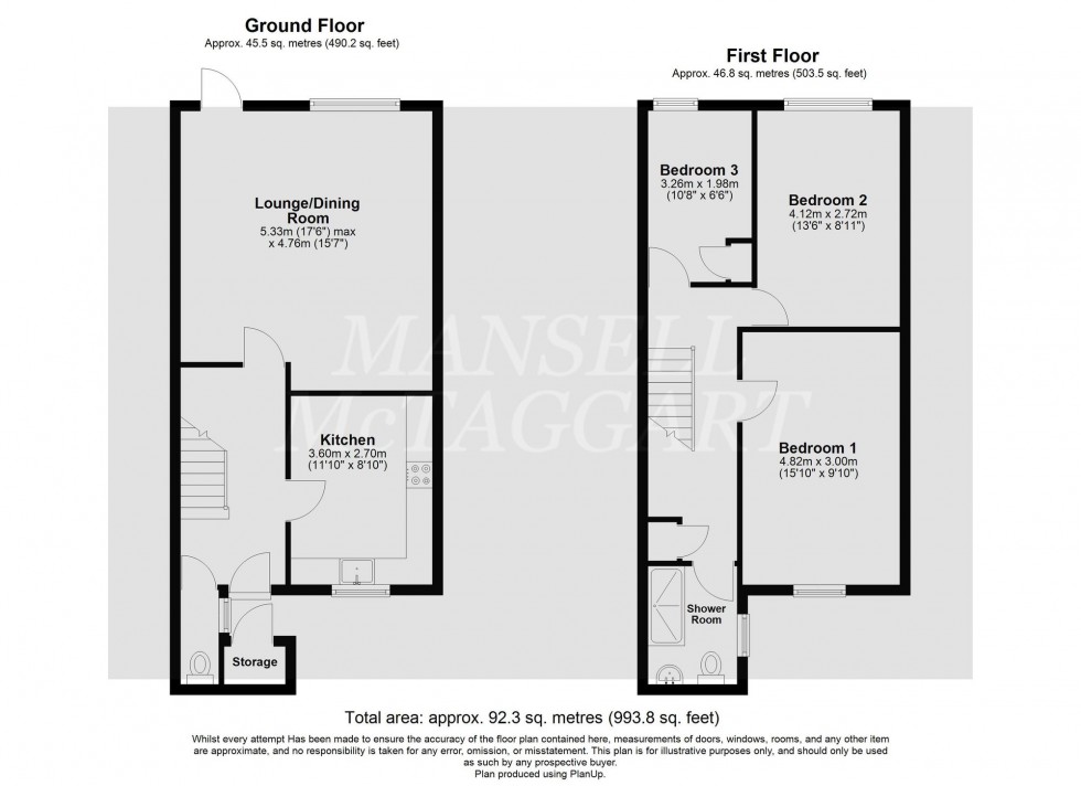 Floorplan for Lambeth Close, Crawley, RH11