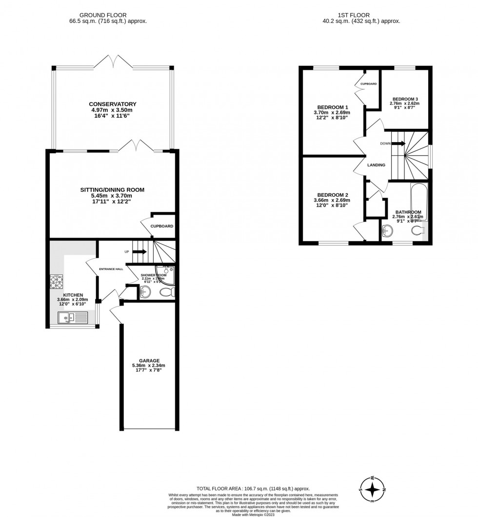 Floorplan for Erica Way, Copthorne, RH10