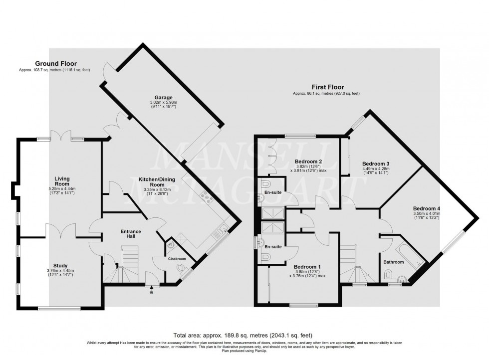 Floorplan for Berry Close, Copthorne, RH10