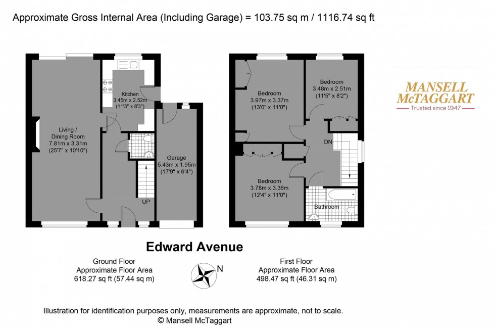 Floorplan for Edward Avenue, Hove, BN3