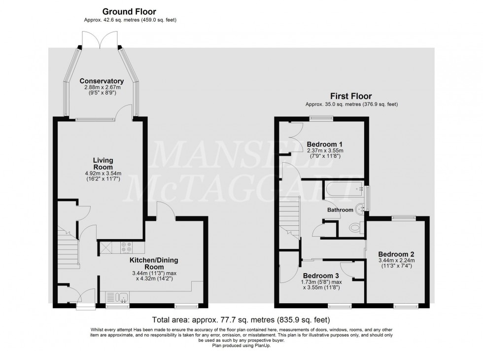Floorplan for Maple Drive, East Grinstead, RH19