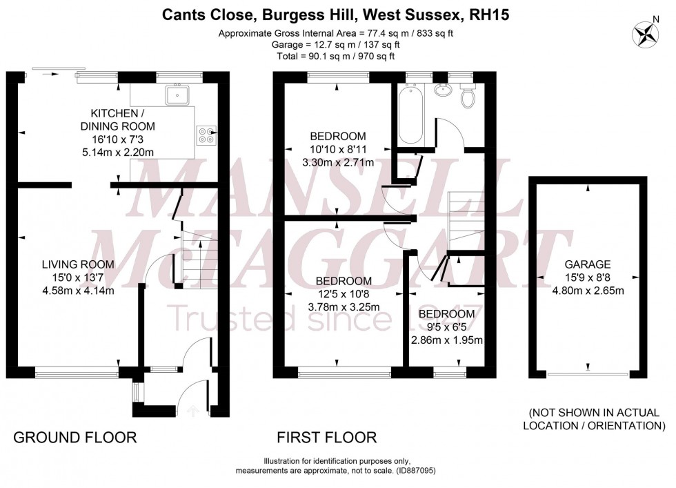 Floorplan for Cants Close, Burgess Hill, RH15