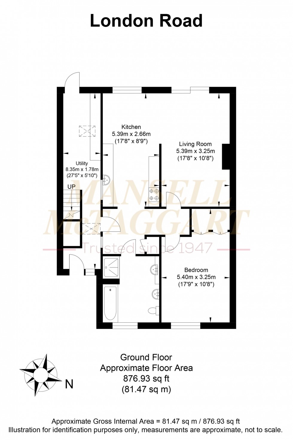 Floorplan for London Road, Crowborough, TN6