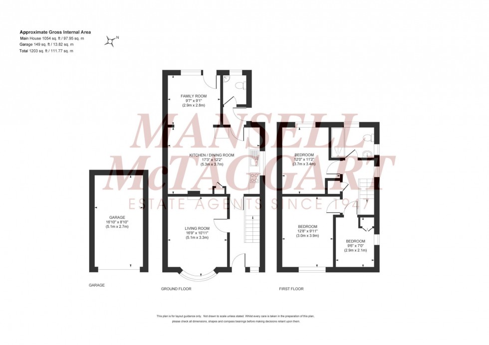 Floorplan for Noel Rise, Burgess Hill, RH15