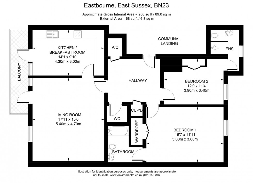 Floorplan for Chatham Green, Chatham Court, BN23