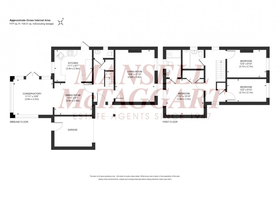 Floorplan for Sparrow Way, Burgess Hill, RH15