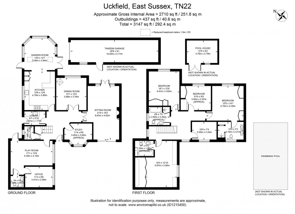 Floorplan for Sunnybrooke Close, Uckfield, TN22