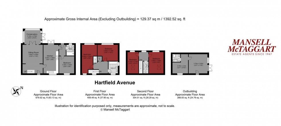 Floorplan for Hartfield Avenue, Brighton, BN1