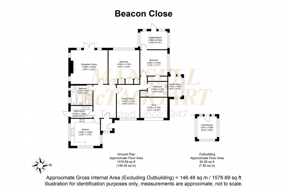 Floorplan for Beacon Close, Crowborough, TN6