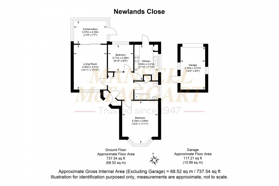 Floorplan for Newlands Close, Hassocks, BN6