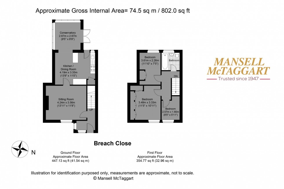 Floorplan for Breach Close, Steyning, BN44