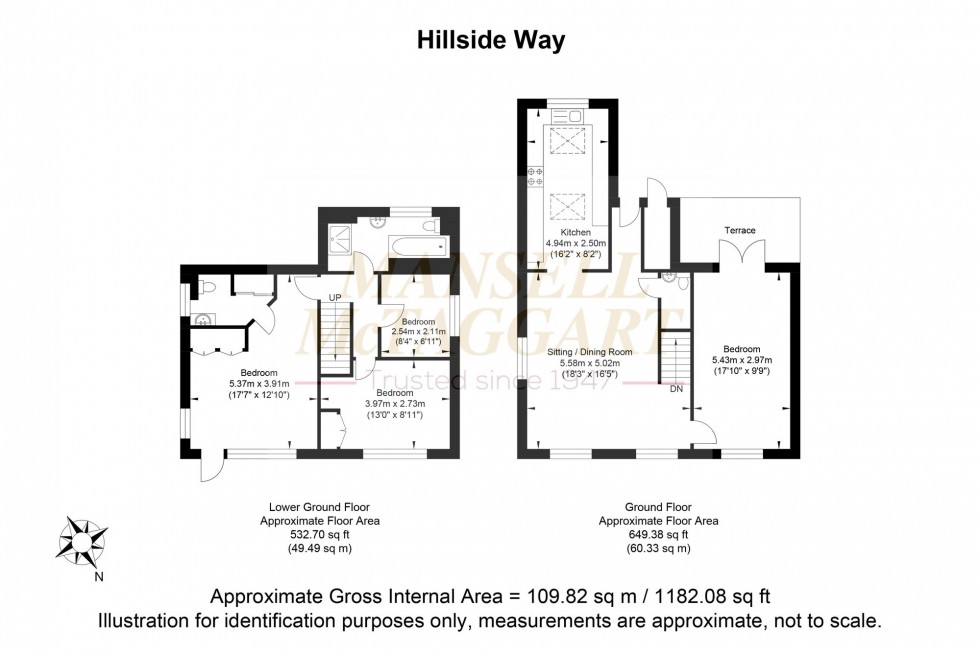 Floorplan for Hillside Way, Withdean, BN1