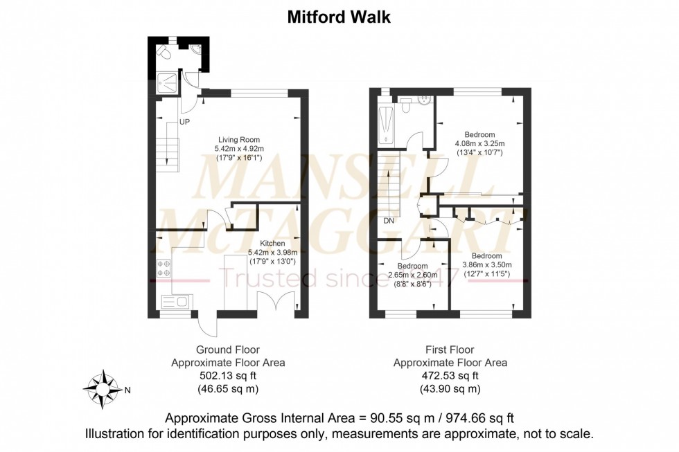 Floorplan for Mitford Walk, Crawley, RH11