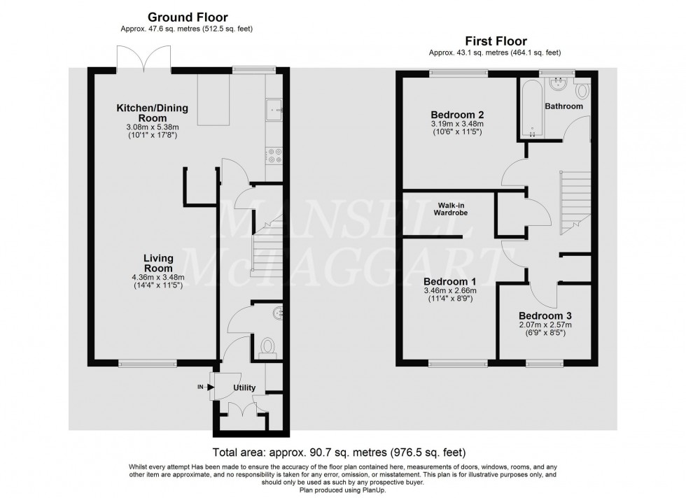Floorplan for Sandpiper Close, Ifield, RH11