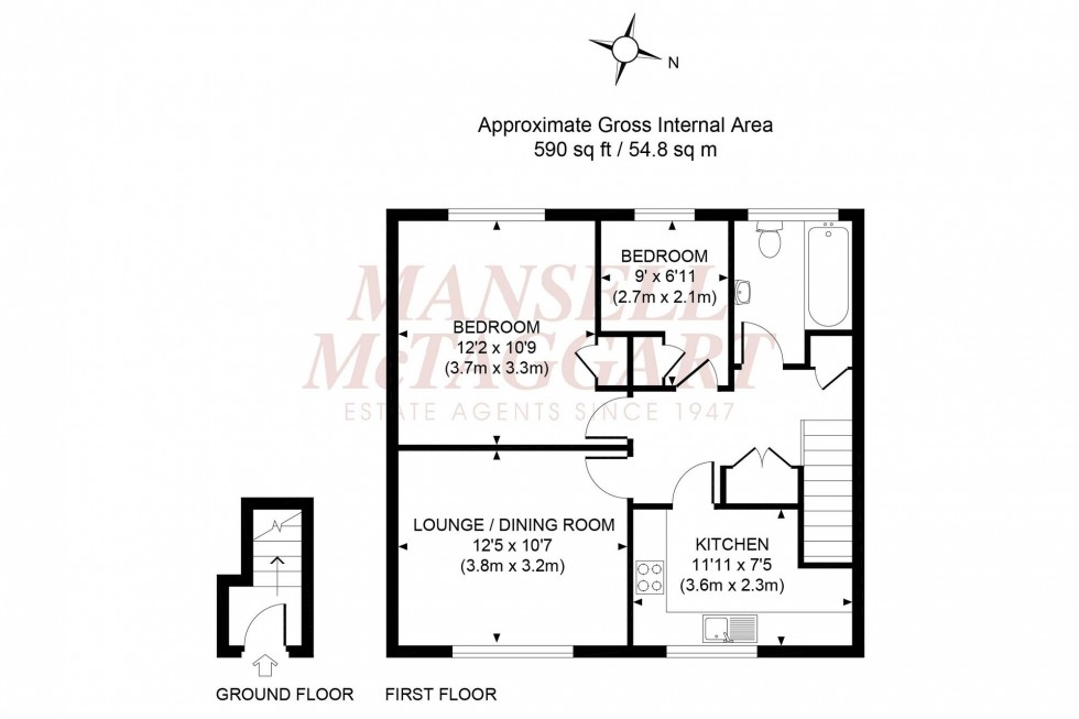 Floorplan for Foundry Court, Burgess Hill, RH15