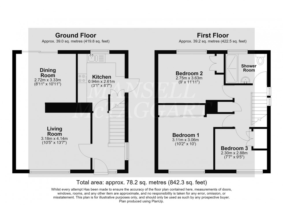 Floorplan for Highams Hill, Crawley, RH11