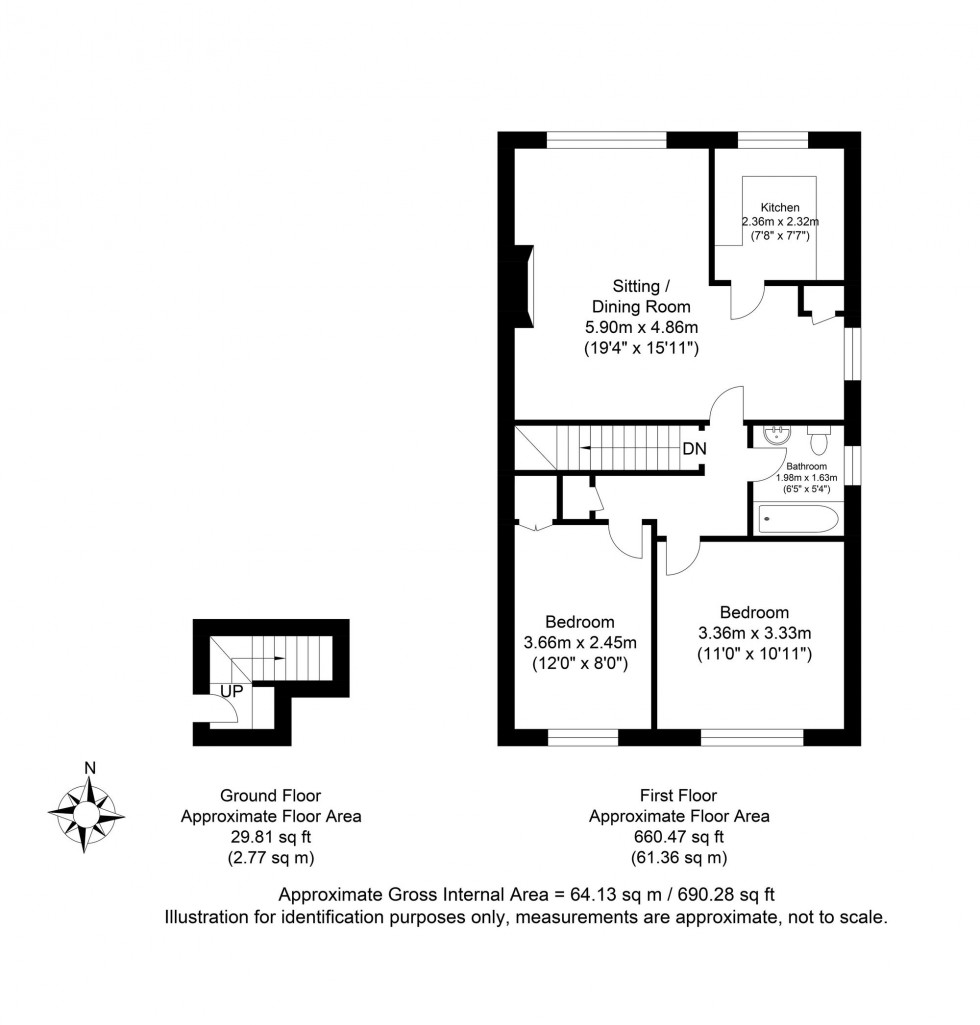 Floorplan for Toronto Terrace, Lewes, BN7