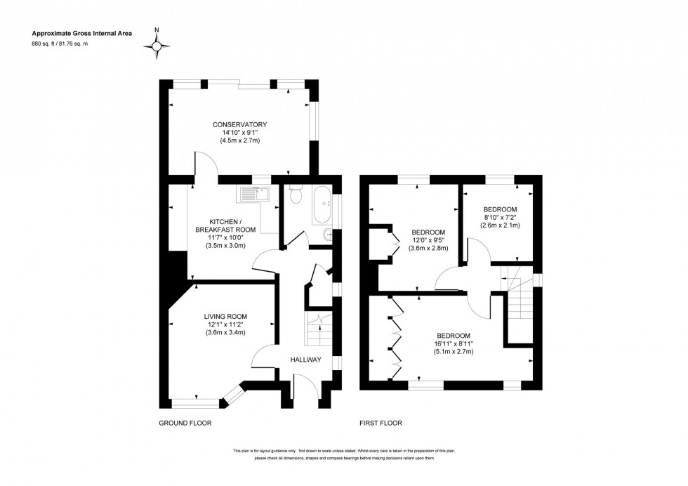 Floorplan for Edward Road, Haywards Heath, RH16