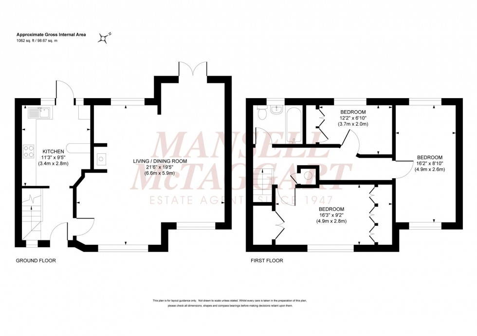 Floorplan for Northway, Burgess Hill, RH15