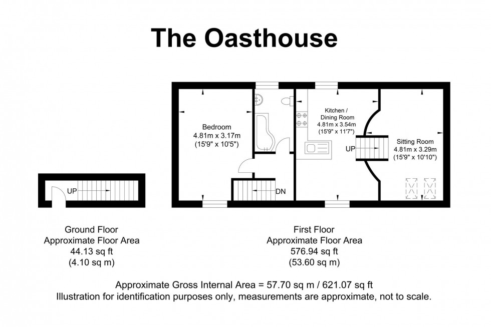Floorplan for New Town, The Oasthouse, TN22