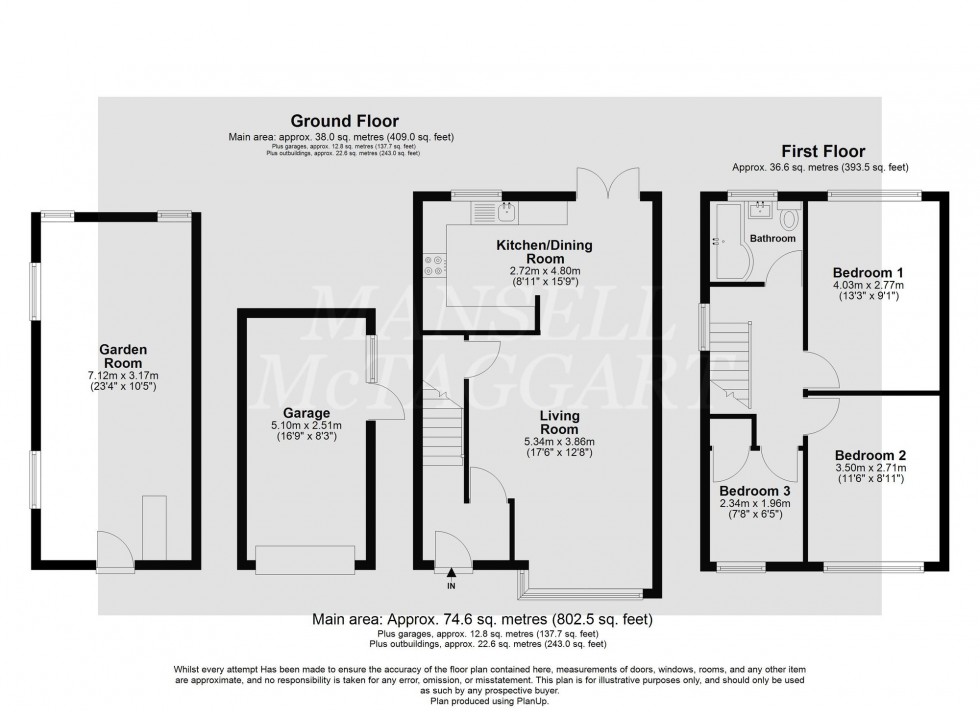 Floorplan for Burleigh Way, Crawley Down, RH10