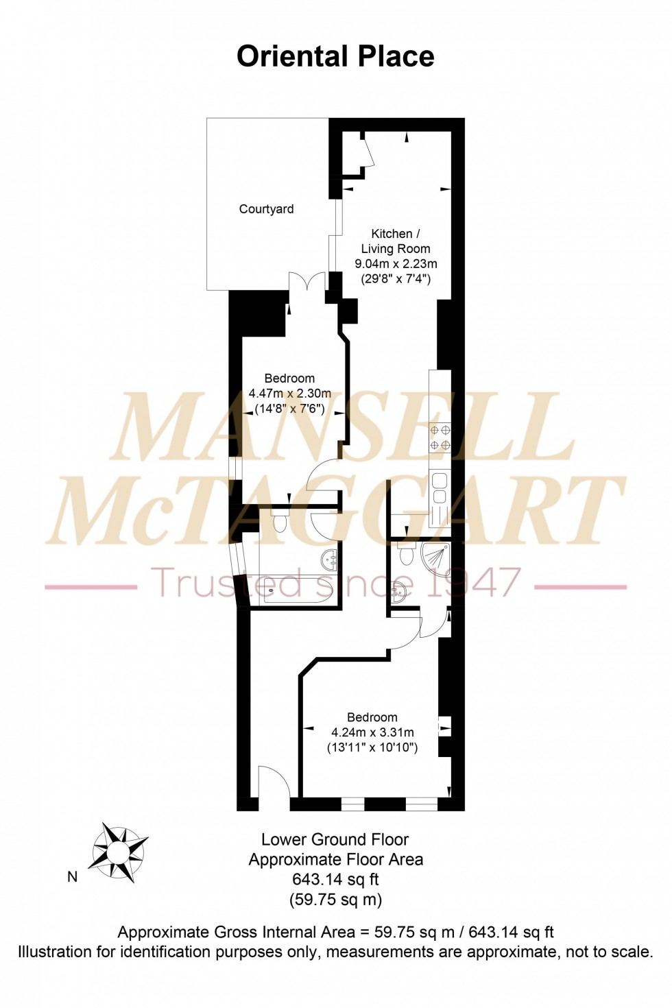 Floorplan for Oriental Place, Brighton, BN1