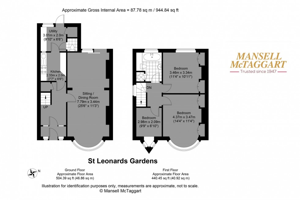 Floorplan for St. Leonards Gardens, Hove, BN3